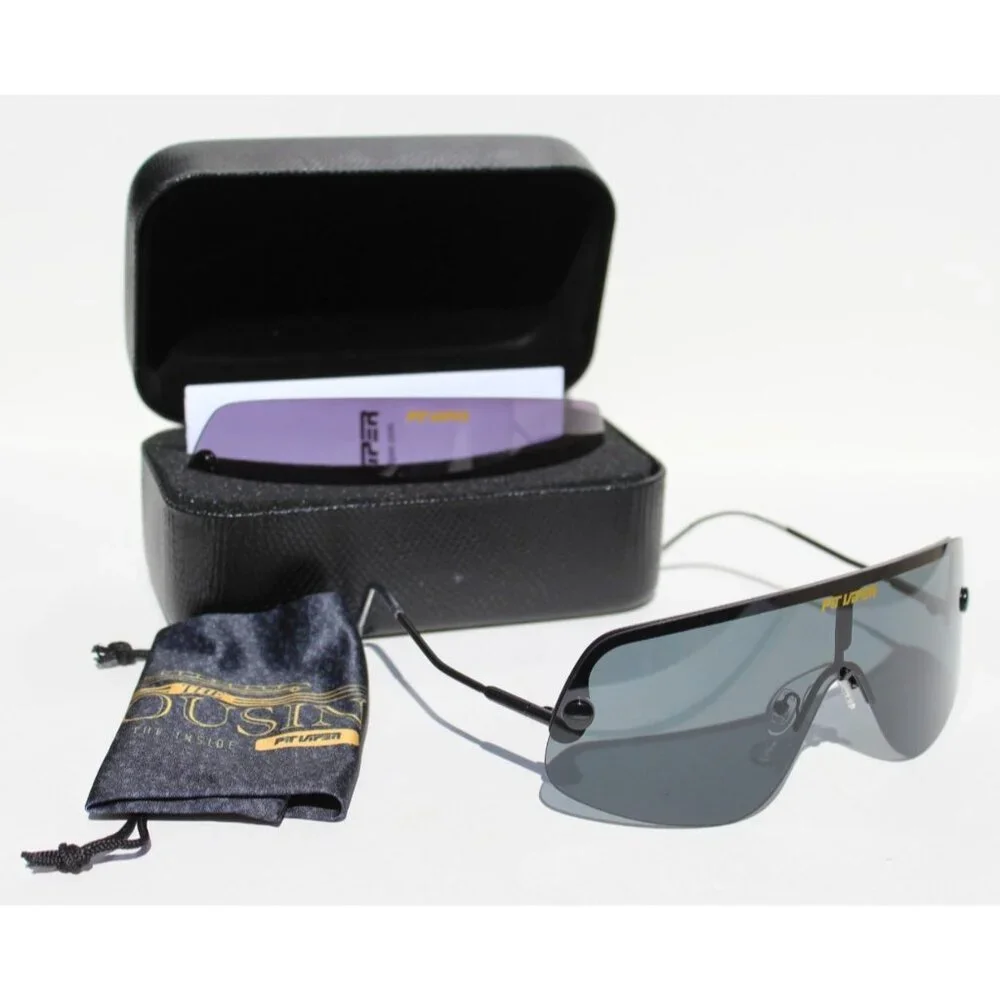 PIT VIPER The Exec Limousine POLARIZED Sunglasses Black/Smoke Interchange NEW